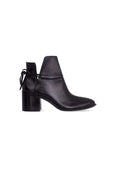 Attalea Black Leather Ankle Boots – 6.5cm Block Heel