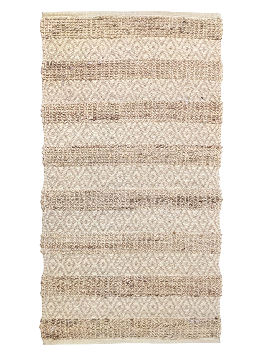 Braided Natural Jute Rug - 125 × 73 cm