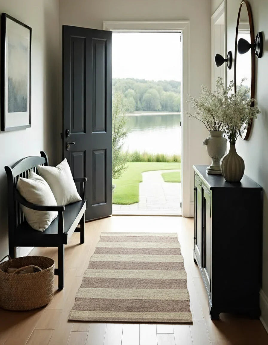 Braided Natural Jute Rug - 152 x 85 cm